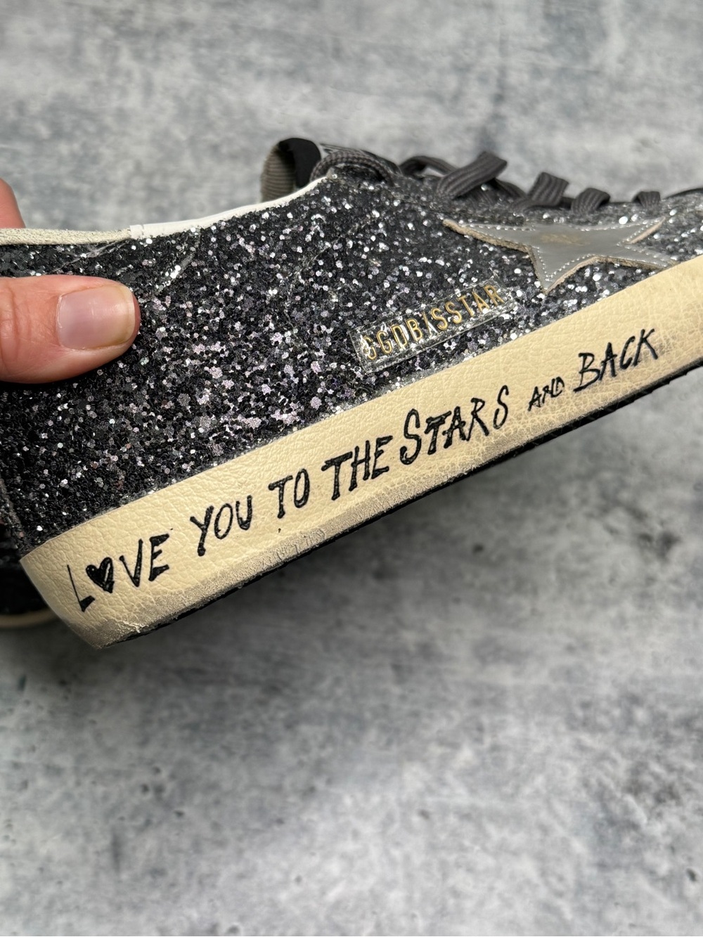 Golden Goose Super-Star Silver Glitter 38 - Picture 7 of 9